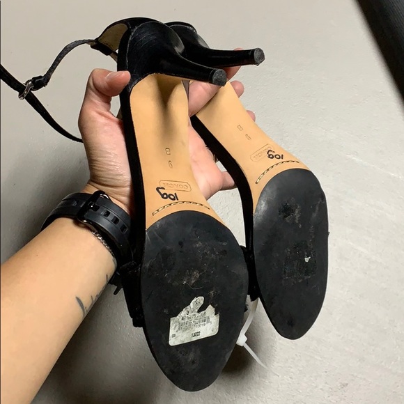 Coach Rosa Ankle Strap Black Satin Heels 9B - Picture 3 of 8